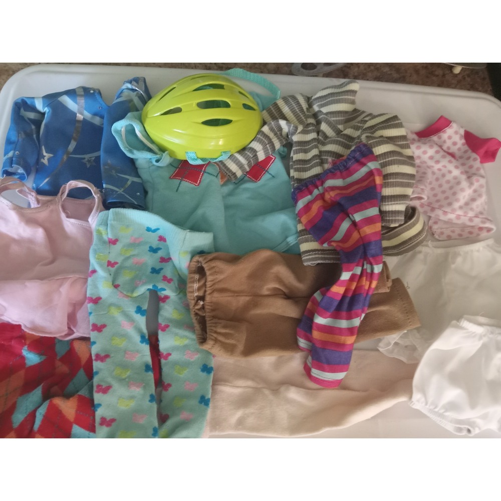 American girl Doll Clothes and Lot with Helmet Butterfly Striped Outfits